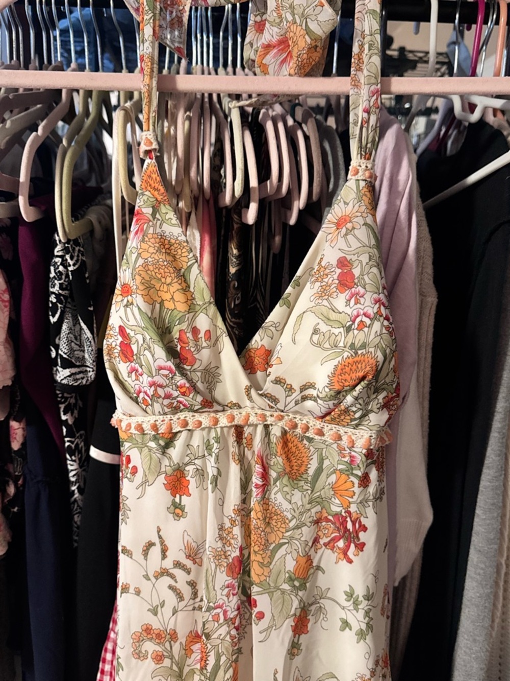 asymmetric halter midi dress - Picture 5 of 12